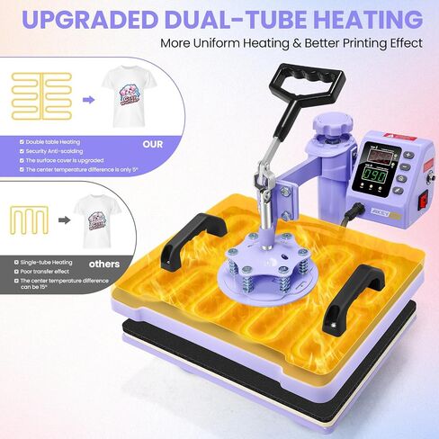 15x12 Heat Press Machine 8-in-1, Sublimation Combo with 9/11/12/17OZ Tumbler Press, Swing Away Shirt Press Machine, Heat Transfer for T-Shirt/Tumbler/Bag/Hats/Cap (12x15) in Saudi Arabia
