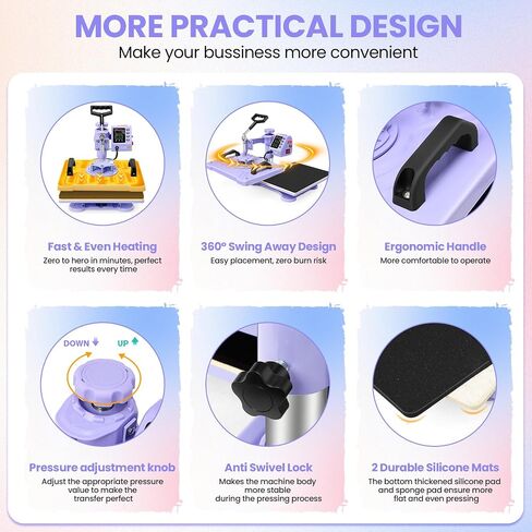15x12 Heat Press Machine 8-in-1, Sublimation Combo with 9/11/12/17OZ Tumbler Press, Swing Away Shirt Press Machine, Heat Transfer for T-Shirt/Tumbler/Bag/Hats/Cap (12x15) in Saudi Arabia
