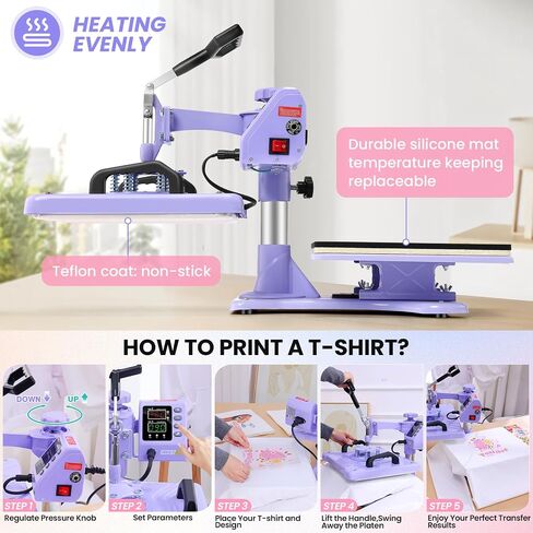 15x12 Heat Press Machine 8-in-1, Sublimation Combo with 9/11/12/17OZ Tumbler Press, Swing Away Shirt Press Machine, Heat Transfer for T-Shirt/Tumbler/Bag/Hats/Cap (12x15) in Saudi Arabia