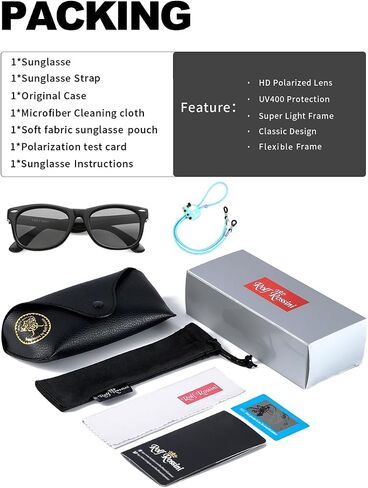 Flexible Kids Sunglasses Polarized Unbreakable Toddler Sun Glasses for Baby Boys and Girls Stylish 100% UVA/UVB Protection with Case, Age 2-8(Black) in Saudi Arabia