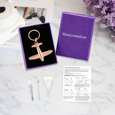 Airplane Cremation Jewelry for Human Ashes Urn Necklace Keepsake Jewelry Ashes Holder Memorial Pendant Locket for Ashes in Kuwait