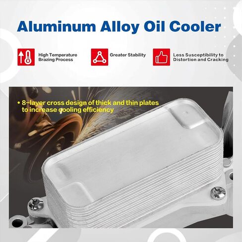 926-876 926-959 Upgraded Aluminum Engine Oil Filter Housing Kit with 3.6 Oil Cooler Adapter with 2011-2024 Dodge Charger Challenger Durango Journey,Ram ProMaster,Jeep,Chrysler 200 300Town and Country in Saudi Arabia