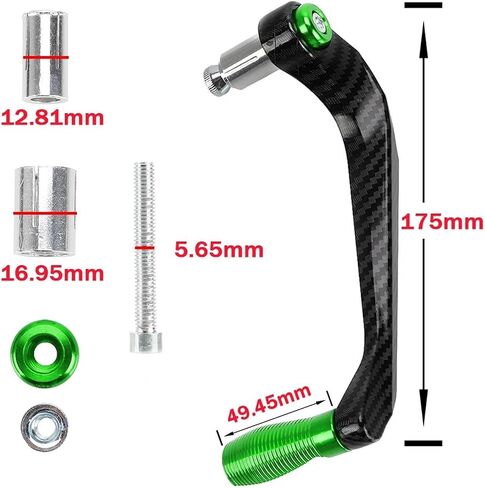 Motorcycle Accessories Handlebar Brake Clutch Lever Hand Guard Protector Compatible with Kawasaki Z500 Ninja 500 Ninja500 Z 500 SE 2024 2025(Red Handle) in Saudi Arabia