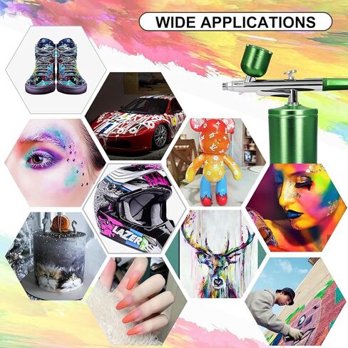 Airbrush-Kit Air Brush Kit With Airbrush Compressor Nail Charms Wireless Air Brush for Barber, Nail Art, Cake Decor, Makeup, Model Painting (A-Pink) in Saudi Arabia