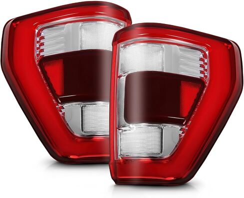Tail Lights Assembly Chrome Full w/Blind Spot Compatible with 2021 2022 2023 (F-Series) 150 Rear Brake Lamps Taillights ML3Z13404D ML3Z13405D in Saudi Arabia