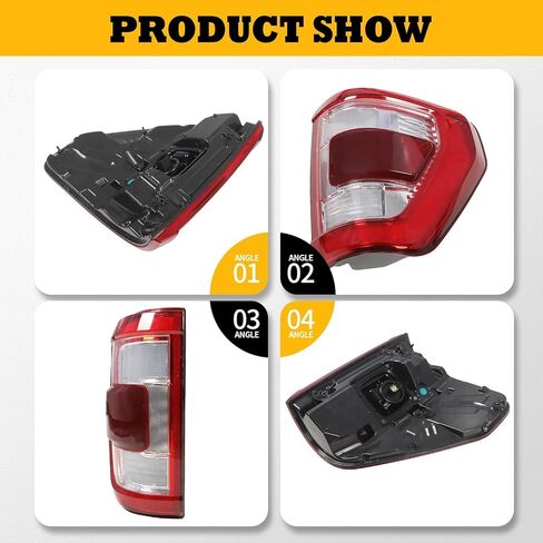 Tail Lights Assembly Chrome Full w/Blind Spot Compatible with 2021 2022 2023 (F-Series) 150 Rear Brake Lamps Taillights ML3Z13404D ML3Z13405D in Saudi Arabia