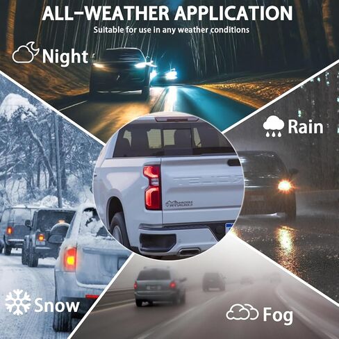 مجموعة المصابيح الخلفية JFN لـ 2019-2024 Chevy Silverado 1500 2500HD 3500HD، استبدال مصباح إشارة الفرامل الخلفية الحمراء (الهالوجين، جانب الركاب (يمين)) in Kuwait