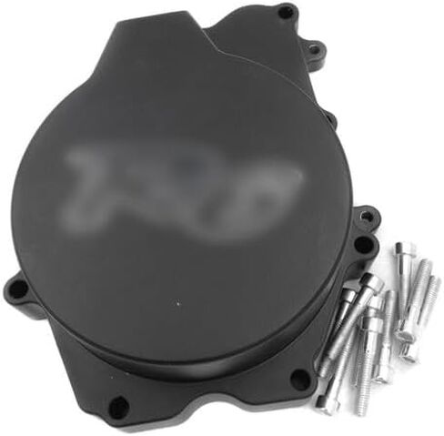 SKULL PIVOT - غطاء المحرك الثابت باللون الأزرق LED الأسود "R6" مع حشية انظر من خلال غطاء المولد متوافق مع دراجة نارية Yamah 2003-2006 YZF-R6 2006 YZF-R6S in Kuwait