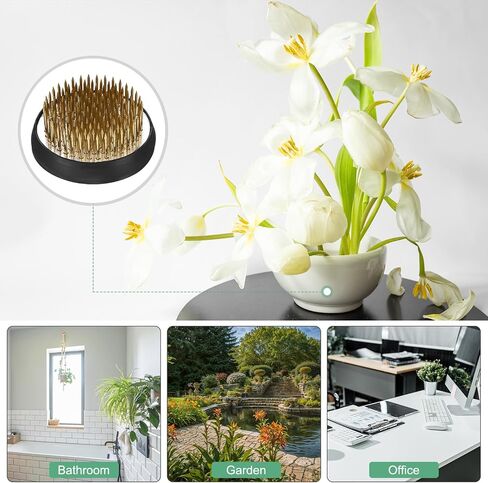 M METERXITY 6-Pack Flower Frog 1.97" Round Copper Floral Arranger Pins Ikebana Holder W Rubber Base for Flower Arrangements/Craft Plant/Home Decor, Floral Kenzan Fixed Tool [1.1cm Pins] in Saudi Arabia