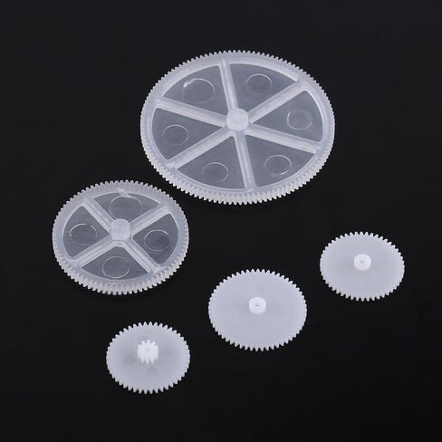 GOTOTOP Plastic Gears Pulley Kits, Durable Plastic Robot Motor DIY Parts Model Building Accessories for Cars Robots Science Projects (60 kinds Gear kit) in Saudi Arabia