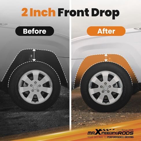 زنبرك أمامي 2 بوصة من maXpeedingrods لـ Dodge Ram 1500 2009-2018 V8 2WD، لـ Ram 1500 Classic 2019-2022 2WD، مجموعة ملفات السقوط in Kuwait