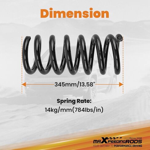 زنبرك أمامي 2 بوصة من maXpeedingrods لـ Dodge Ram 1500 2009-2018 V8 2WD، لـ Ram 1500 Classic 2019-2022 2WD، مجموعة ملفات السقوط in Kuwait