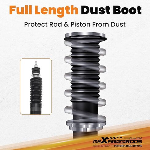 maxpeedingrods Coilovers لـ Ford Mustang 1994-2004، طقم تعليق كويلوفيرز قابل للتعديل بـ 24 مستوى، طقم خفض الارتفاع قابل للتعديل in Kuwait