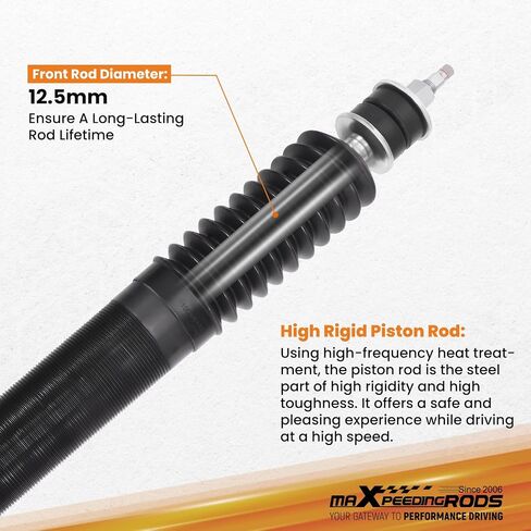 maxpeedingrods Coilovers لـ Ford Mustang 1994-2004، طقم تعليق كويلوفيرز قابل للتعديل بـ 24 مستوى، طقم خفض الارتفاع قابل للتعديل in Kuwait