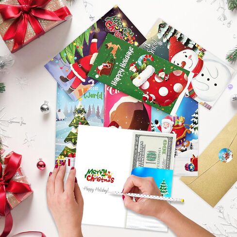 30 Pack Christmas Money Holder for Cash with Envelopes and Stickers, Cash Gift Card Holders, Xmas, New Year, and Holiday Decorations in Saudi Arabia