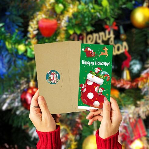 30 Pack Christmas Money Holder for Cash with Envelopes and Stickers, Cash Gift Card Holders, Xmas, New Year, and Holiday Decorations in Saudi Arabia