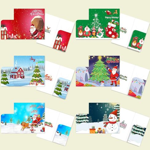 30 Pack Christmas Money Holder for Cash with Envelopes and Stickers, Cash Gift Card Holders, Xmas, New Year, and Holiday Decorations in Saudi Arabia