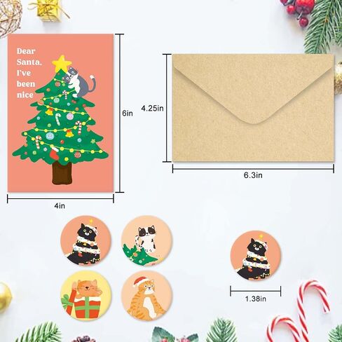 Funny Christmas Cards Bulk Boxed with Envelopes, Set of 24, 12 Assorted Designs Christmas Cards, Humorous Xmas Holiday Cards Set in Saudi Arabia