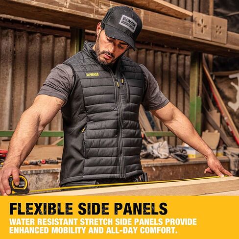 DEWALT Men's Hybrid, Polyester with Stretch, Insulated, Regular Fit Work Vest in Saudi Arabia
