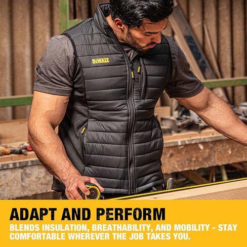 DEWALT Men's Hybrid, Polyester with Stretch, Insulated, Regular Fit Work Vest in Saudi Arabia