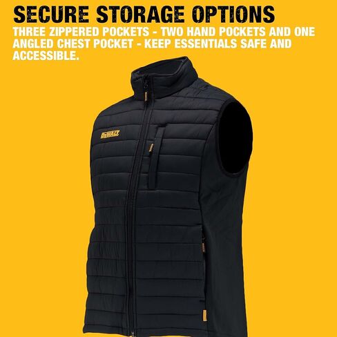 DEWALT Men's Hybrid, Polyester with Stretch, Insulated, Regular Fit Work Vest in Saudi Arabia