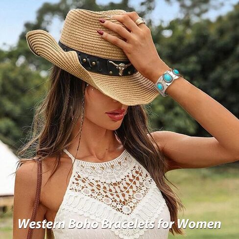 Long tiantian Leather Bracelet for Women Multilayer Turquoise Bead Bracelet Boho Cuff Bracelet Bohemian Pu Leather Wristbands Bangle for Girls Teen in Saudi Arabia