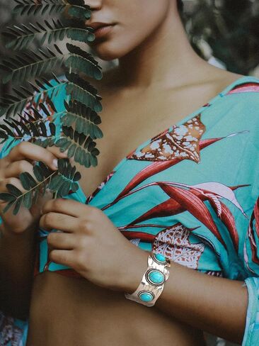 Long tiantian Leather Bracelet for Women Multilayer Turquoise Bead Bracelet Boho Cuff Bracelet Bohemian Pu Leather Wristbands Bangle for Girls Teen in Saudi Arabia