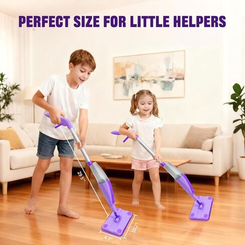 ممسحة رش للأطفال، مجموعة ألعاب تنظيف تعليمية وممتعة للأطفال من مونتيسوري، ممسحة صغيرة حقيقية مع بخاخ ومنصات قابلة للغسل، لعبة التدبير المنزلي للعب التظاهري لعمر 3 سنوات فما فوق، هدية للفتيات والفتيان in Kuwait