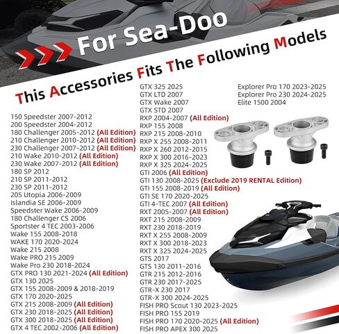 2x Engine Motor Mount For Sea-Doo Watercraft/Boat 2002 TO 2025 Wake GTX RXP GTI RXT GTS 130 155 215 255 270001096 270000690 in Saudi Arabia