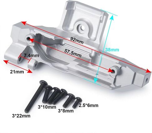 RC Car Upgrade Part for Traxxas for TRX-4 for TRX-6 1/10 Metal Motor Heat Sink Base Holder RC Crawler Car Upgrade Repairs Replacements Parts(Black) in Saudi Arabia