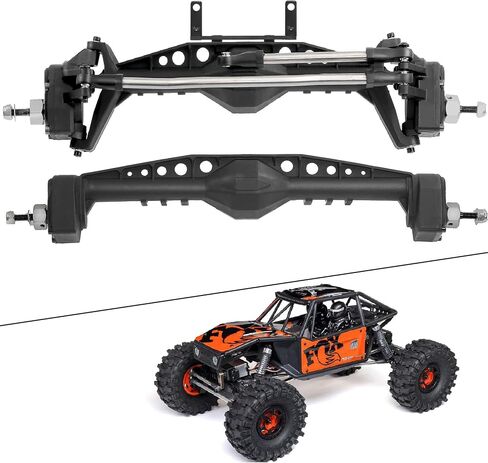 مجموعة محور البوابة STMU 1/10 RC Crawler الأمامية والخلفية البلاستيكية Currie F9 - ترقية كاملة لنماذج Axial Capra UTB10 1.9 UTB (تجميع المحور الأمامي والخلفي) in Kuwait