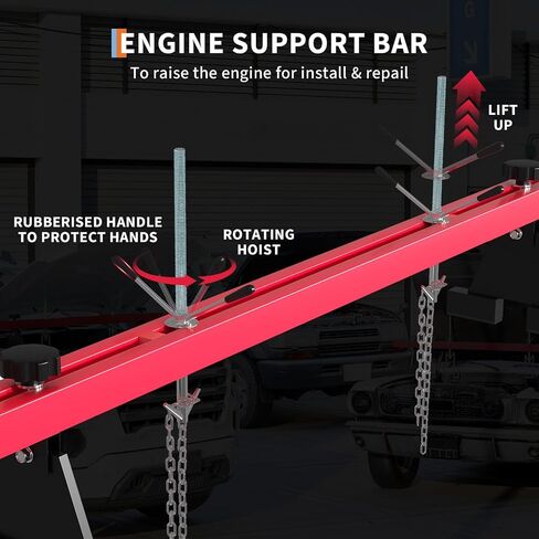 1100 LBS Engine Support Bar Engine Transverse Bar 2 Point Lift Holder with Dual Hooks for Home Garage & Auto Repair Shop in Saudi Arabia