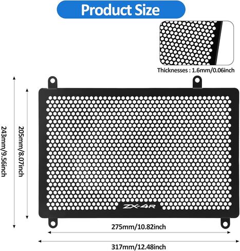 Radiator Cover Grille Guard Protection Compatible with KAWASAKI Ninja ZX-4R ZX4R SE ZX-4RR ZX4RR 2023 2024 2025 (ZX4R) in Saudi Arabia