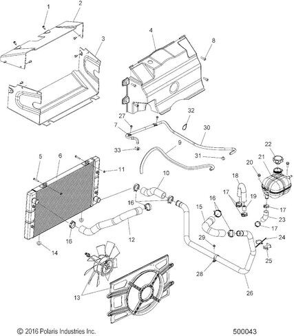 Polaris OEM Upper Radiator Shroud for 2015-2018 Slingshot GT 5450127 in Saudi Arabia