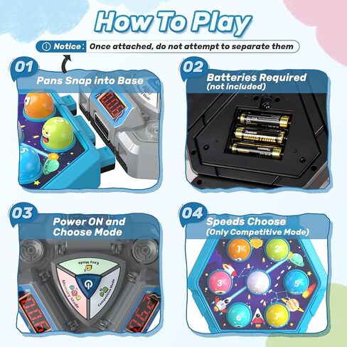 لعبة مولي مكونة من 3 لاعبين للأعمار من 3 سنوات فما فوق، لعبة التعلم المبكر مع أضواء وأصوات، لعبة مطرقة قصف تفاعلية مع 3 أوضاع لعب، مثالية للعائلات التي لديها أطفال متعددون من مختلف الأعمار in Kuwait