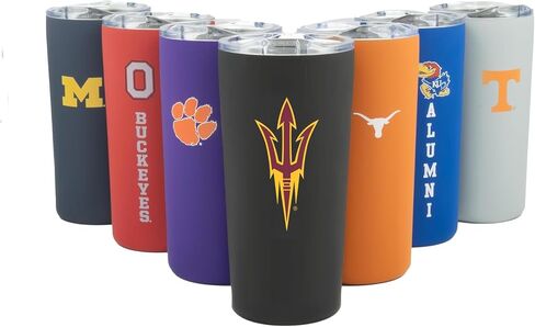Texas A&M Logo Tumbler - White Double Walled Insulated Travel Thermos with Slide Lid - 18 oz in Saudi Arabia