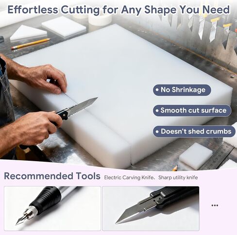 رغوة تنجيد عالية الكثافة 1 بوصة × 24 بوصة × 72 بوصة، رغوة عالية الكثافة لاستبدال وسادة المقعد/الأريكة/الكرسي، مشاريع DIY وإصلاح المفروشات in Saudi Arabia