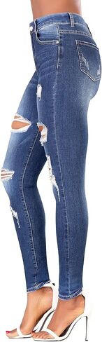 High Waisted Jeans for Women, Trendy Womens Jeans, Skinny Butt Lift Pants for Women with Tummy Control. in Saudi Arabia