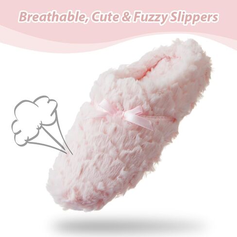 شبشب نسائي رقيق من Tofern، شبشب ناعم من الفانيلا ذو الذاكرة، حذاء منزلي دافئ للغاية ومريح مع نعل كتم مضاد للانزلاق للسيدات والفتيات in Kuwait