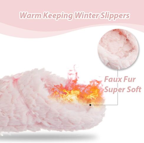 شبشب نسائي رقيق من Tofern، شبشب ناعم من الفانيلا ذو الذاكرة، حذاء منزلي دافئ للغاية ومريح مع نعل كتم مضاد للانزلاق للسيدات والفتيات in Kuwait