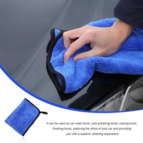 4PCS Microfiber Towels for Car, 12" x 16" 600GSM Cleaning Rags Ultra Absorbent Dusting Cloth, Scratch-Free Drying & Detailing Towel Wash Cloths for Car Interior & Exterior in Saudi Arabia