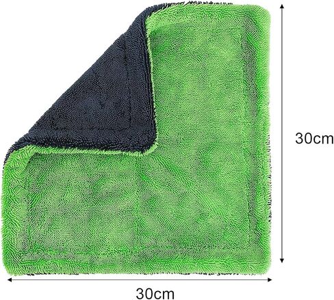 1pcs 30 * 30cm Microfiber Window Cleaning Green Towel Micro Fiber Wash Towels Extra Soft Car Drying Cloth for Car Washing Rags in Saudi Arabia