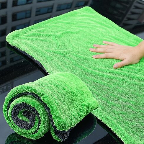 1pcs 30 * 30cm Microfiber Window Cleaning Green Towel Micro Fiber Wash Towels Extra Soft Car Drying Cloth for Car Washing Rags in Saudi Arabia
