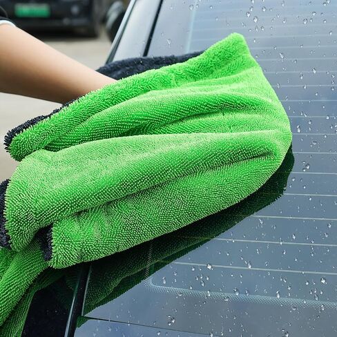 1pcs 30 * 30cm Microfiber Window Cleaning Green Towel Micro Fiber Wash Towels Extra Soft Car Drying Cloth for Car Washing Rags in Saudi Arabia