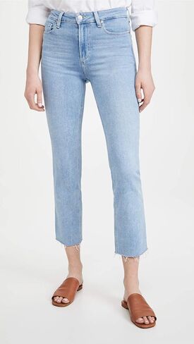 PAIGE Women's Cindy High Rise Straight Leg Ankle Length in Dream Weaver in Saudi Arabia