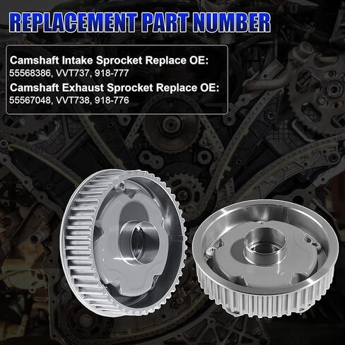 Engine Timing Intake & Exhaust Camshaft Sprocket Cam Phaser with VVT Solenoid Valve, For Chevy Aveo Cruze Sonic, For Pontiac G3, For Saturn Astra Replace# 55567048 55568386 in Saudi Arabia