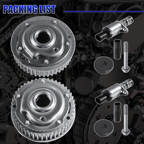 Engine Timing Intake & Exhaust Camshaft Sprocket Cam Phaser with VVT Solenoid Valve, For Chevy Aveo Cruze Sonic, For Pontiac G3, For Saturn Astra Replace# 55567048 55568386 in Saudi Arabia