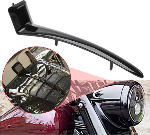 Cnswee6 1 Pc Zinc Alloy Nacelle Spear Top Headlight Cover Trim XJ56-PW-2F4U Glossy Black For Harley For Road King Models 14-2023 in Saudi Arabia