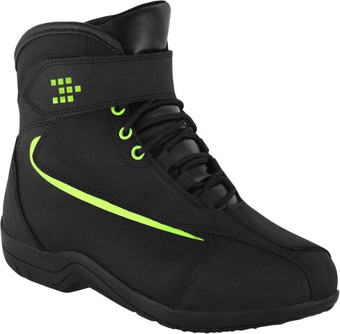 Motorcycle Leather Shoes for Men Anti-Slip Protective Boots with Ankle Support CE Approved Non-Slip Rubber Sole. in Saudi Arabia