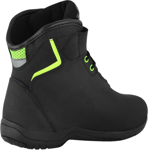 Motorcycle Leather Shoes for Men Anti-Slip Protective Boots with Ankle Support CE Approved Non-Slip Rubber Sole. in Saudi Arabia